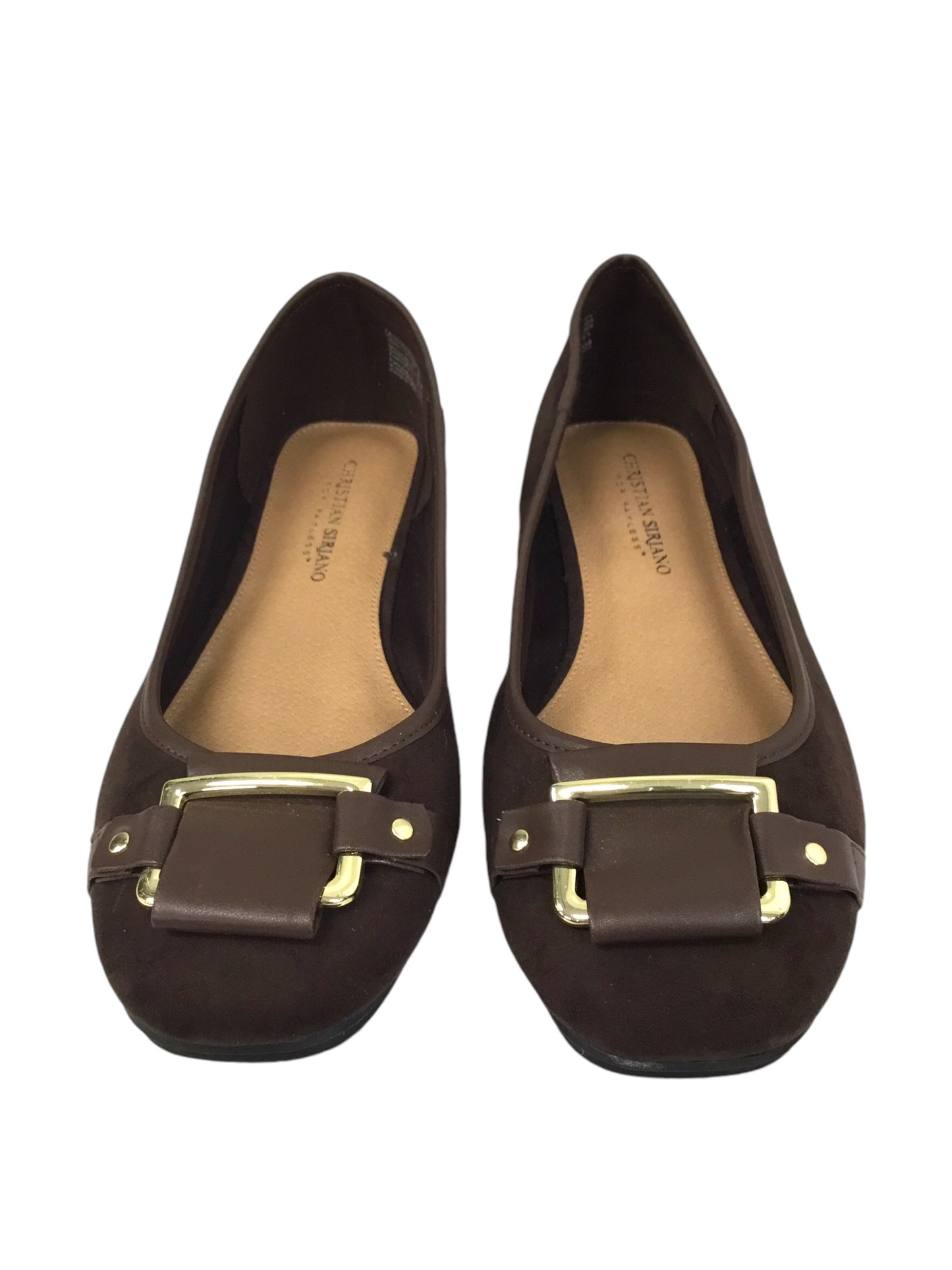 Shoes Flats By Christian Siriano In Brown, Size: 8.5