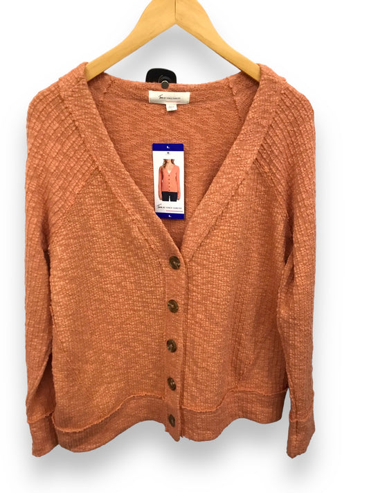 Coral Sweater Cardigan Two By Vince Camuto, Size L