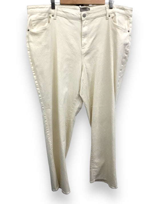 Jeans Straight By Falls Creek In Cream, Size: 1x